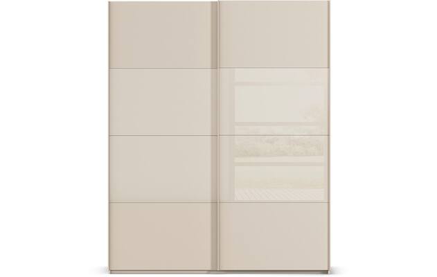 Goossens kledingkast finca combi glans mat glas bruin hoogwaardig meubelplaat - 8244445-{merk}-finca-combi-sts-bruin-schuifdeuren-01